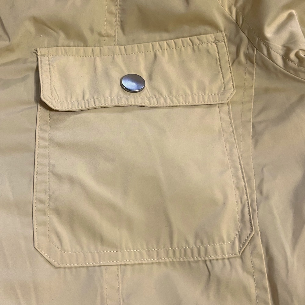 Zenergy by Chico’s Pale Yellow 1990s Utility Jacket with Elastic Waist | 16 - Picture 8 of 12